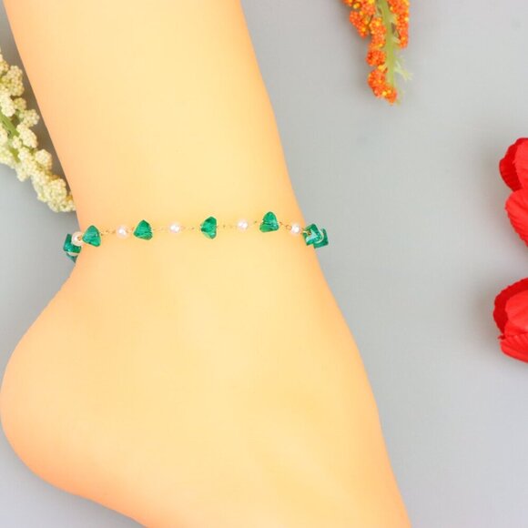 "Handmade Anklet – A Stylish Choice for Women, Thoughtful Gift Idea, EVCH1391 - Picture 6 of 10